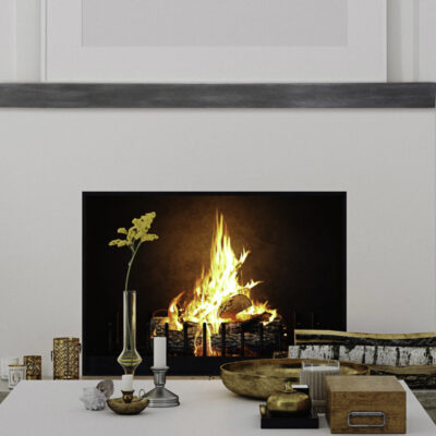 Lexington Hearth Mantel - Flat Sawn Beam, Weathered Grey