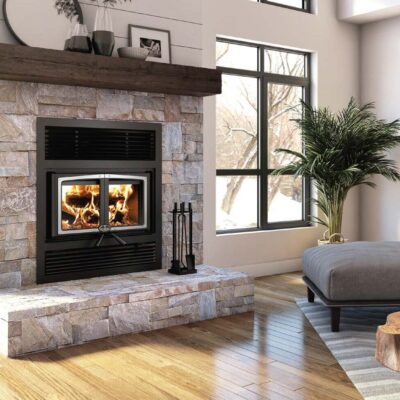 Osburn Everest II Wood Fireplace in living room